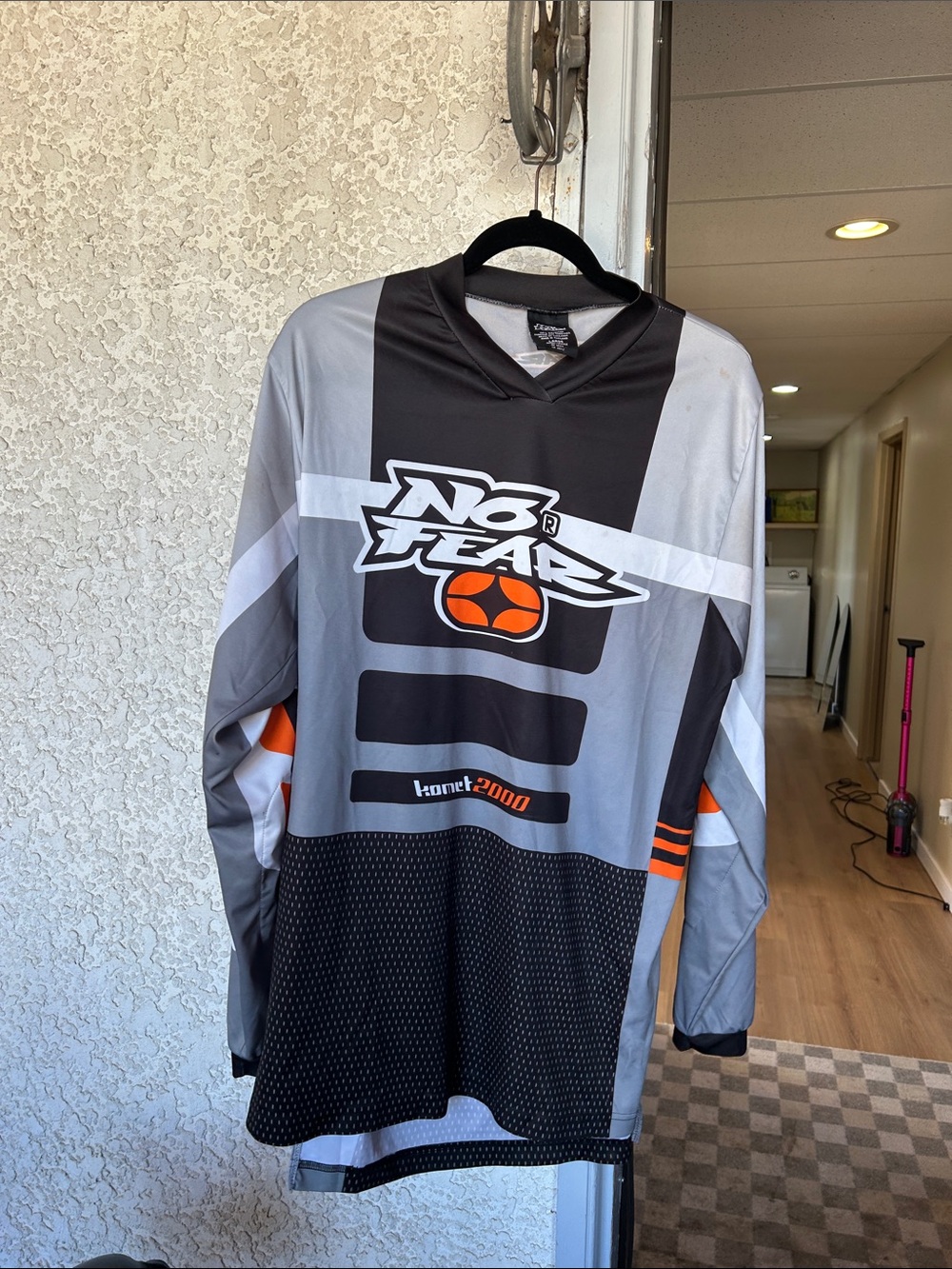 No fear vintage 2000’s Grey and Black Konet 2000 Motocross Jersey
